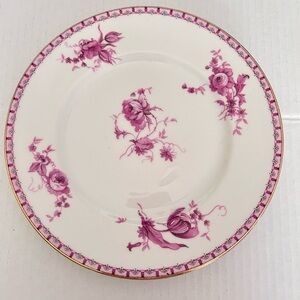 2 Limoge Salad Plates Rose Floral Gold Rim 8” Bernardaud B&C Limoge